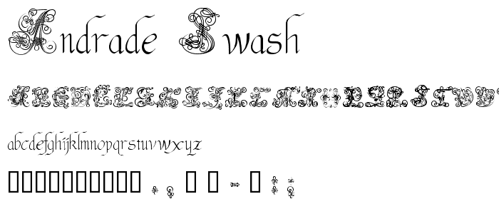 Andrade Swash font